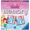 Ravensburger - Memory Disney Princess - Mini Memoria per Bambini dai 3 Anni in su - Un Classico Gioco a Scatto Abbinato a Coppie, Multicolore, 22312