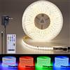 FOSUO Striscia LED RGBW IC COB Bianco Naturale 4000K 24V 5M Addressable | WS2811 Indirizzabile Multicolore Flessibile Tagliabile Autoadesivo RGB+4000K Kit per Camera da Letto, Sala Giochi, Feste