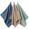 SaoTi - Set Strofinacci Cucina 50x50 cm 3 Pezzi - Canovaccio Cucina Cotone | Asciughini cucina cotone terry ad alta assorbenza | Canovaccio cucina in cotone con asola di gancio e finitura rinforzata