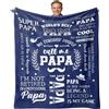KMFASVX Regalo per Papà Coperta, Regalo Festa del Papà, Regali Papa Compleanno, Regali per Papa da Figlia Figlio Coperta，Giornata del Padre (C)