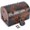 Ajuny Scrigno Decorativo in Legno Fatto a mano Portagioie con Strisce di Conchiglie Portaoggetti da Viaggio Multiuso Ideale come Regalo 9x6 Pollici