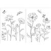 Joeyan 2 pezzi Adesivi per Mobili a Fiori,Trasferibili a Decalcomania e Farfalle in Bianco e Nero,DIY Transfer Decorativi Cucina Ufficio,Artigianato Sticker per Legno Ceramica Vetro e Plastica,40x28cm