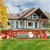 WDEC Striscione natalizio con scritta Merry Christmas, 300 x 50 cm, decorazioni per recinzioni esterne, striscione natalizio da appendere per giardino, casa, balcone, porta, feste(02)