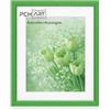 PCH[art] Cornice portafoto elegante verde 40 x 50 cm - con passepartout bianco per foto da 20 x 30 cm - vetro sintetico antiriflesso - verticale e orizzontale - Espositore da tavolo & montaggio a