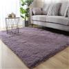 Treer Tappeto Salotto Moderno Pelo Corto Lavabile Morbido Tappeti per Soggiorno Tappeti per Interni Ultra Morbidi Tappeti, per Bovindo Divano Camera da Letto Home Decor (80x160cm,Grigio Viola)