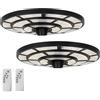 YASTA Lampione Solare LED Esterno 2000W UFO PRO Ø 61cm, 2 Pezzi