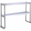 Generic Mensola in acciaio inox a 2 ripiani per forno a microonde, tavolo da cucina con piano di lavoro e ripiano salvaspazio per ristorante, casa, garage, 90 x 30 x 80 cm