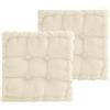 MeYuxg Cuscini per Sedie 40 x 40 CM, Set di 2 Quadrato Cuscino per Sedia Interne Esterne,7CM Spessi Cuscino per Sedie per Pranzo, Soggiorno, Ufficio (Beige)