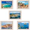 Generico 5 Calamite Legno 5x7cm Isole d'Italia Souvenir Regalo Turismo Gadget Idea