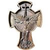 BYYLECL Statua Arcangelo Michele in legno naturale intagliato San Michele con le ali icona religiosa cristiana inaugurazione della casa regali per parenti e amici
