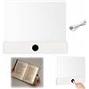 TNSLAND Lampada da Libro LED Intelligente, Lampada da Lettura Portatile Piatta | Luce Libro Piatta Ricaricabile USB, Luce per Libro con 3 Colori e Timer, per Leggere a Letto di Notte