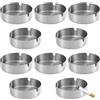 Yoodriy Posacenere in Acciaio Inox 10 Pezzi da 8cm, Posacenere da Tavolo Rotondo e da Esterno, Facile da Pulire, Resistente e Durevole, Ideale per Casa, Ufficio, Bar, Ristorante o Giardino (10, 8cm)