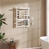 YU YUSING Scaldasalviette Elettrico Bagno, Asciugamani con Radiatore | da Parete, 150W, 8 Barre, 6 Ganci, 2 Ripiani, Display LED, Touch Contro, 45-70℃, Timer 2-8 Ore, 48x70 cm, Bianco