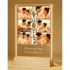 witfox Regalo Romantico per Coppie, Foto Personalizzata con Cornice Acrilica, Regalo Personalizzato per Fidanzata e Fidanzato, Idea Regalo Compleanno, Anniversario e San Valentino
