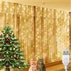 BG9D Tenda luminosa per interni, 1,21 x 1,21 m, 120 LED per interni, USB, catena luminosa a LED, per Natale, finestre, pareti, feste, balconi (bianco caldo)