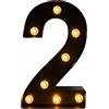 Fancysky Lettere LED Luminose 22 cm Nero, 2
