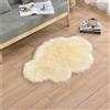 Treer Morbido Tappeto Salotto Pelo Corto Moderno Forma di Nuvola Tappeti per Soggiorno Anti Scivolo Tappeti per Interni Tappeti,Adatto per Divano Camera da Letto Home Decor (60x90cm,Color Crema)