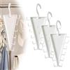 Generic Set di 5 Appendiabiti A Doppia Faccia A Forma di V, Girevoli A 360° per Riporre Oggetti Salvaspazio, con Ripiani Verticali per Camicie, Giacche, Cappelli, Sciarpe E Cravatte.