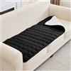 UNBBRRL Copridivano Solo Seduta Per Mobili Per Cani, Copridivani Antiscivolo Spessi, Copridivani in Velluto Zigrinato Lavabili, Con 4 Strisce Adesive (black,70X120cm)