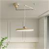 SEMANHUAOZ Grande lampada a sospensione moderna con braccio oscillante - Lampada da soffitto a LED dimmerabile da 15,7 pollici, lampada a sospensione color crema regolabile da 37 W for isola cucina, camera da le