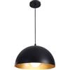 HMASNSEIY Lampadario Lampadario Lampadario Industriale Nautico Nero e Oro Lampada a Sospensione semicircolare Vintage a Semi-Incasso Lampada a Sospensione di metà secolo Illuminante per corridoio del
