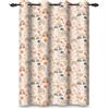 ggaimwf 107x160cm Tenda oscurante per cameretta dei bambini motivo arcobaleno Boho Cielo Rosa Fiore Foglia Termici Occhielli Divisori Tende per finestre Bambine Stanza giochi Soggiorno,1 pannello