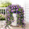 Lxoraziy 2 Mazzi di Fiori Finti da Esterno UV Resistenti, 75cm Fiori Artificiali Cadenti, Piante Finte Decorative per Interni ed Esterni per Matrimonio Giardino Parete Balcone(Viola lavanda)