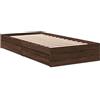 vidaXL Giroletto Cassetti Rovere Marrone 100x200 cm Legno Multistrato