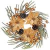 COM-FOUR® Ghirlanda natalizia per porta, Corona dell'Avvento con fiori | Ghirlanda decorativa autunnale - Decorazione natalizia - Ghirlanda da tavola