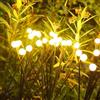 JZK 2x 20 LEDs bianco caldo luce led lucciola energia solare luce giardino impermeabile per vialetto solare lucine decorazione festa Lampada decorativa per giardino esterno aiuola prato patio