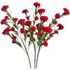 Urier Garofani artificiali in seta con steli, garofani finti a stelo lungo, fiori artificiali per vasi alti, decorazioni primaverili per la casa, matrimoni, centrotavola, decorazione floreale (3