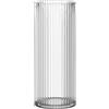 KAYLETIN Vaso in Vetro Trasparente, Vasi Cilindrici in Vetro, Vaso Alto per Fiori, Moderni Vasi a Coste per Soggiorno, Tavolo da Caffè, Tavolo da Pranzo, Ufficio, Matrimonio, Mensola, 30 CM