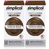 simplicol Colore tessile intenso (18 colori), marrone caffè espresso scuro: facile da colorare in lavatrice, confezione completa 1831 (2 x 1816)