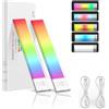 HT YUNJLI Luce LED Sottopensile Cucina Barra Led con Sensore di Movimento, RGB Cambia colore, Luci Batteria Armadio Lampada Ricaricabile Magnetica Senza Fili Striscia Light per Scale, Soggiorno, Camera