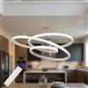 STARRYOL Lampadario rotondo a LED moderno Art Déco, luci a sospensione dimmerabili con telecomando, lampada a sospensione regolabile per isola cucina, soggiorno e sala da pranzo, 68W