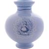 Widdop and Co Disney - Vaso in ceramica smaltata blu Alice nel paese delle meraviglie, motivo Alice & Roses, decorazione e articoli per la casa per gli amanti del cinema, camera da letto, cucina, bagno e sala da