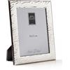 ARTÉ 20x25 Cornice per foto, Made in Italy, elegante placcata in argento, Fascia 4 cm, Silver Plated antiossidante, Bellissima cornice in Silver Plated con retro in legno mogano E107/20x25
