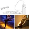 WOBANE Striscia Led con Sensore di Movimento, 2m Striscia Led Batteria Ricaricabile USB, 180 Lumen Luci Led Adesive Striscia Illuminazione per Interni Scala,Cucina,Soggiorno,Bar, 2700K Bianco Caldo