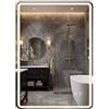 LIFEZEAL Specchio LED Bagno, specchio da parete con 3 colori di luce dimmerabili, funzione memoria e anti-appannamento, specchio cosmetico per bagno, corridoio (80L x 60l cm, Rettangolare)
