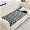 UNBBRRL Copridivano Solo Seduta Per Mobili Per Cani, Copridivani Antiscivolo Spessi, Copridivani in Velluto Zigrinato Lavabili, Con 4 Strisce Adesive (grey blue,70X90cm)