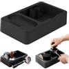 letuxaamz Coffee Knock Box, Battifondi Caffè Contenitore per Fondi di Caffè con Raccoglitore Amovibile, Base Antiscivolo in ABS per Baristi Casa Caffetteria, Nero
