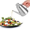 Tissting Bottiglia di Olio in Acciaio Inossidabile 600ml Olio D'oliva Distributore di Salsa di Aceto Contenitore a Bocca Lunga Teiera Condimento Bollitore Filtraggio Residui di Olio