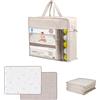 Taf Toys Tappeto da Gioco in Schiuma Reversibile Impermeabile - Grande Formato 180 x 150 cm, Pieghevole con Borsa - Include 12 Palline Colorate e Bordini Rimovibili