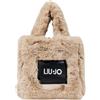 Liu Jo Borsa donna XS tote ecopelliccia champagne