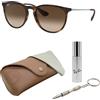 Ray-Ban RB2132 New Wayfarer, SET DI OCCHIALI DA SOLE | Custodia esclusiva e set per la cura | Havana Matte/Brown Gradient