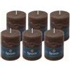 Spaas 6 Candele a Colonna Rustico Inodori, 80/110mm, ± 65h, Marrone