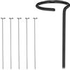Relaxdays Bastoncini per Piante in Metallo, Nero | Set da 6 Ausili Sostegno per Rampicanti, Supporti Piantine, L: 80 cm