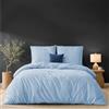 Twinzen - Copripiumino Matrimoniale 260x240 cm con 2 Federe 65x65 cm | Sacco Piumino Matrimoniale · Microfibra Ultra Morbida · Blu · 3 Pezzi · OEKO-TEX · Chiusura con Cerniera · Resistente