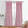 Roslynwood Tende in velluto rosa cipria, tende di lusso per camera da letto, isolamento termico, con tasca per asta, tende per soggiorno (2 pannelli, 133 x 213 cm)