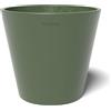 POTS&MORE Vaso per piante Conico 20 (diametro 20 cm, forma rotonda, colore verde oliva, altezza 18 cm, vaso in plastica, per piante da appartamento) VP012004
